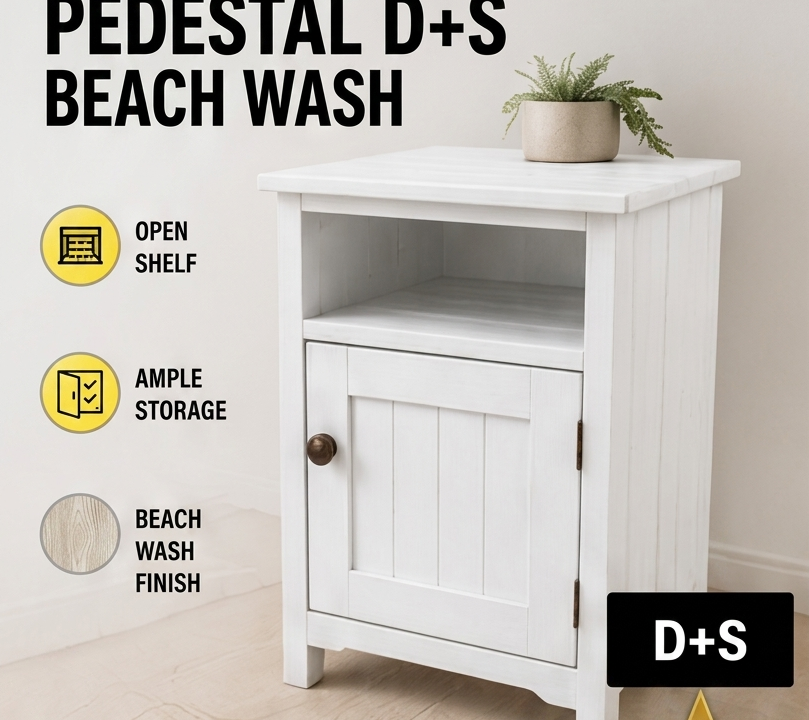 Pedestal Door + Shelf BW