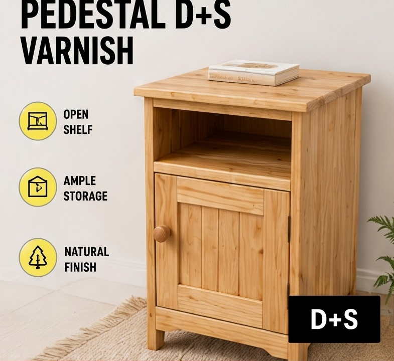 Pedestal Door + Shelf Varnish